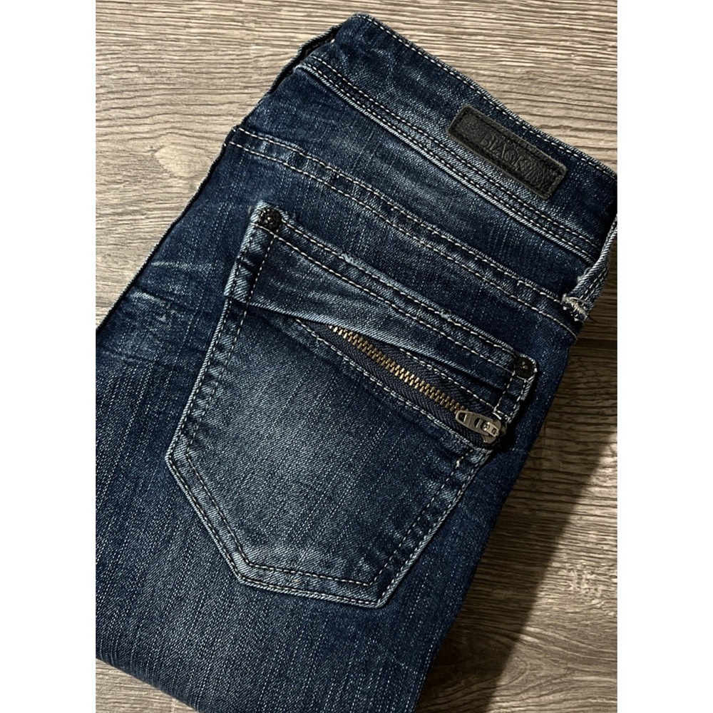 Buckle Black Fit No. 53 Skinny Stretch MidRise Distressed Jeans SZ 24x32 (27x33)